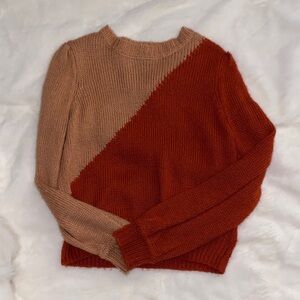 Forever 21 Two-Tone Sweater - Rose and Rust